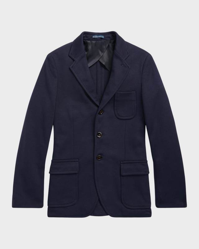 Boy's Tailored Interlock Sport Coat, Size 8-16