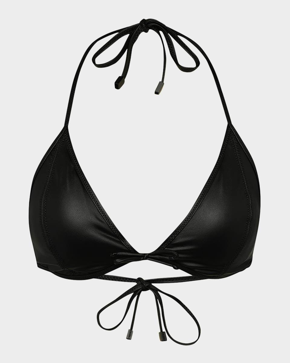Luxe Leather Annabelle Triangle Bikini Top