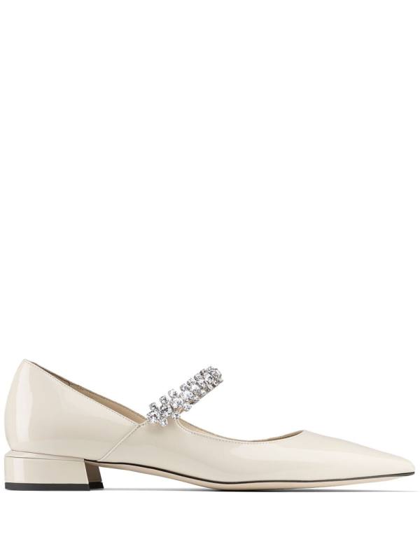 Bing crystal-strap ballerina shoes