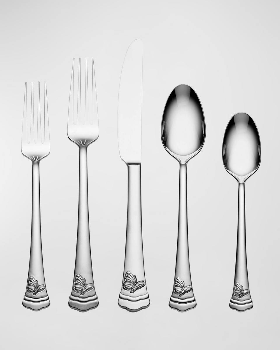 Butterfly Meadow II Mirror 65-Piece Flatware Set