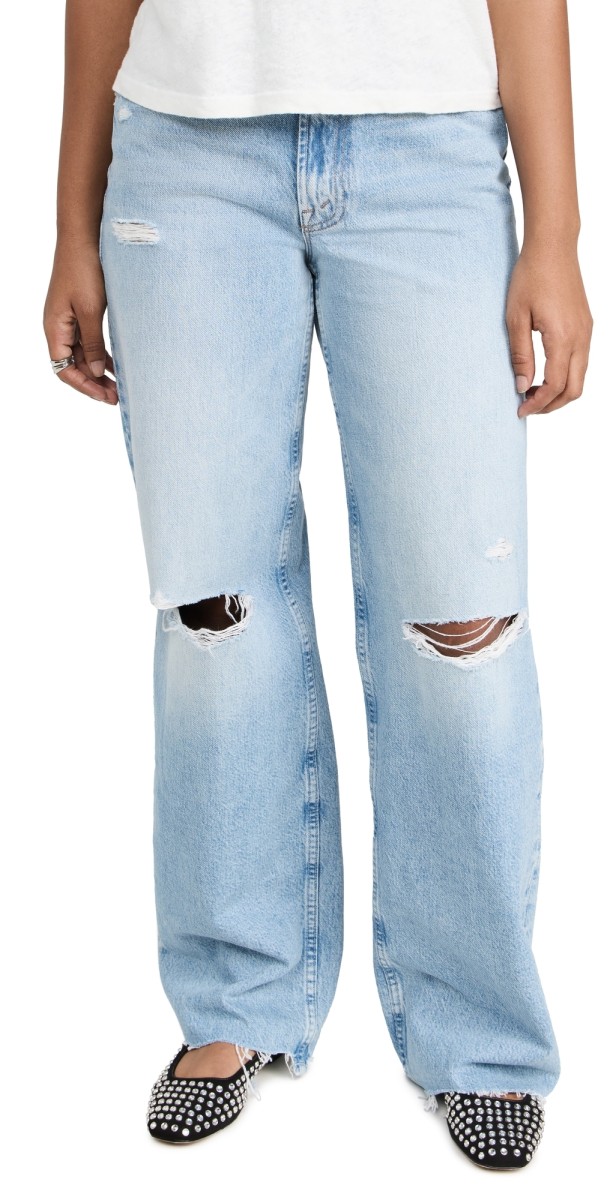 MOTHER Spinner Zip Heel Chew Jeans Rollin Around