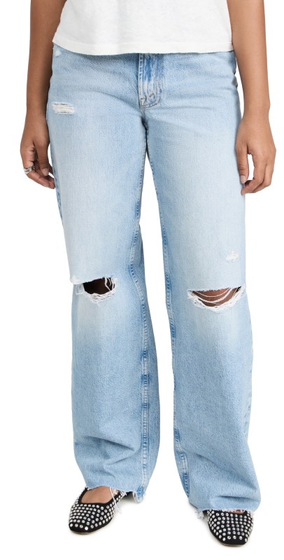 MOTHER Spinner Zip Heel Chew Jeans Rollin Around