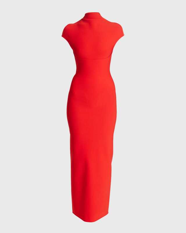 Sculpting Jersey Corset Midi Dress