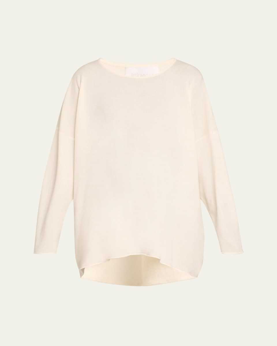 A-Line Bateau Neck Cashmere Sweater