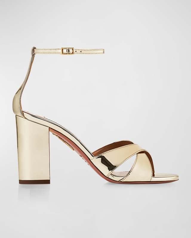 Divine Metallic Crisscross Sandals