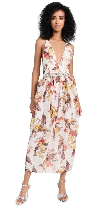 Zimmermann Matchmaker Tulip Dress Ivory Tropical Floral