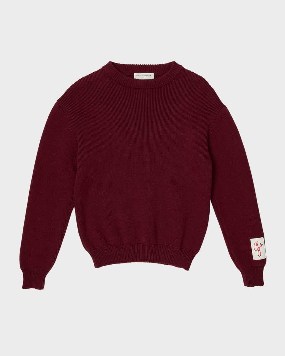 Kid's Ribbed Cotton Sweatshirt, Size 4-10