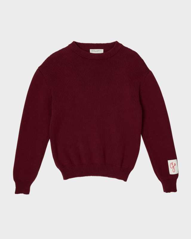 Kid's Ribbed Cotton Sweatshirt, Size 4-10