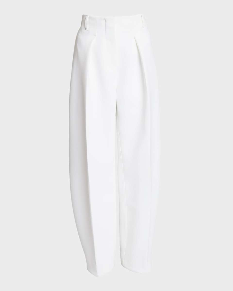 Le Pantalon Ovalo Pleated Wide-Leg Trousers