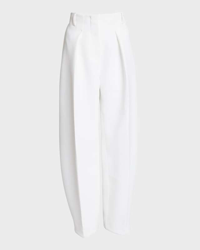 Le Pantalon Ovalo Pleated Wide-Leg Trousers