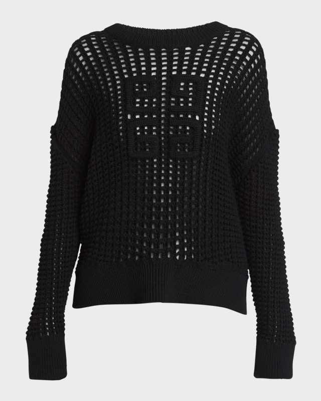 4G Open Knit Crewneck Sweat