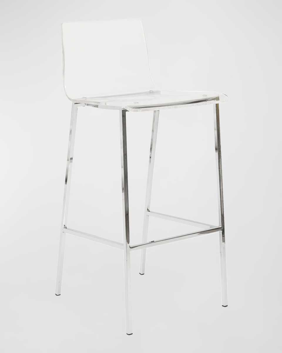 Chloe Bar Stools in Clear Acrylic, Set of 2