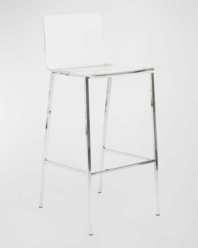 Chloe Bar Stools in Clear Acrylic, Set of 2