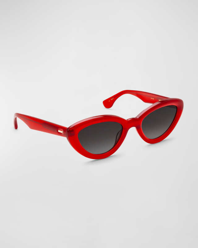 Sasha Red Acetate Cat-Eye Sunglasses