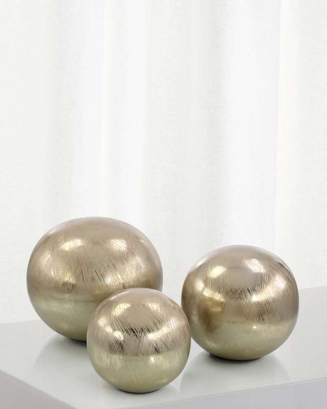 Golden Orbs Decor, Set of 3