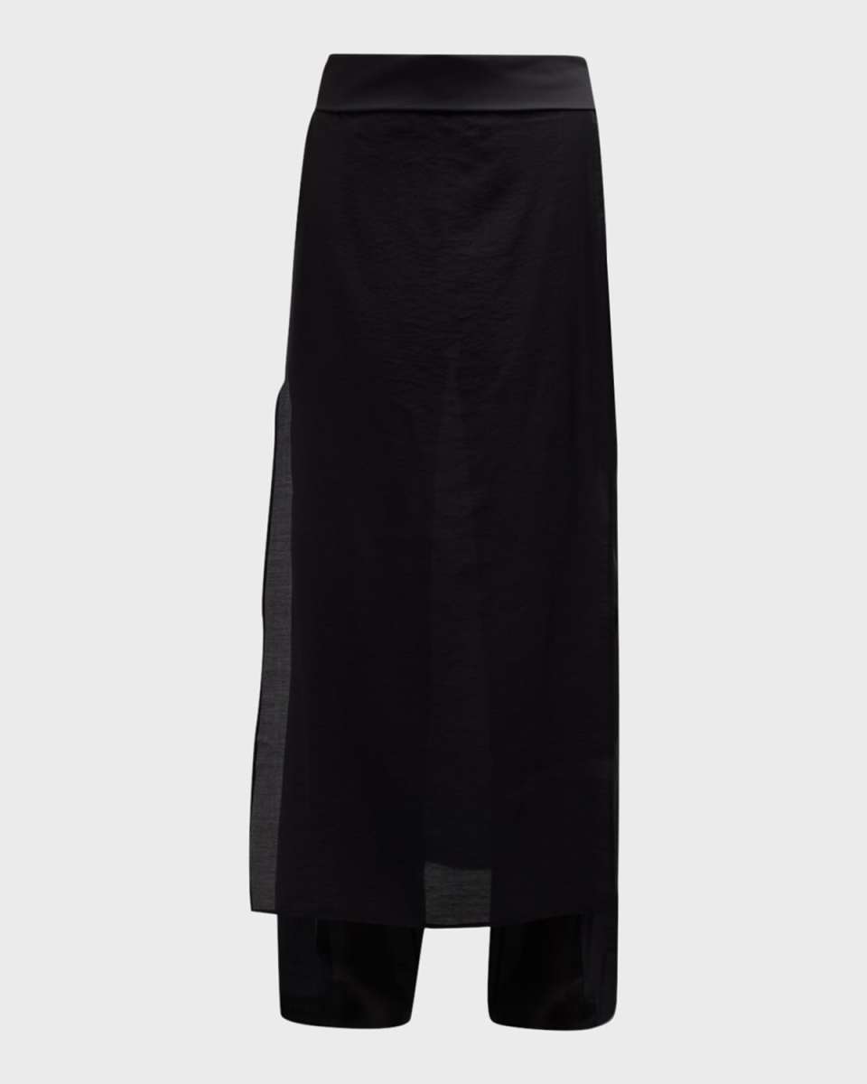 High Rise Sheer Flowing Trousers