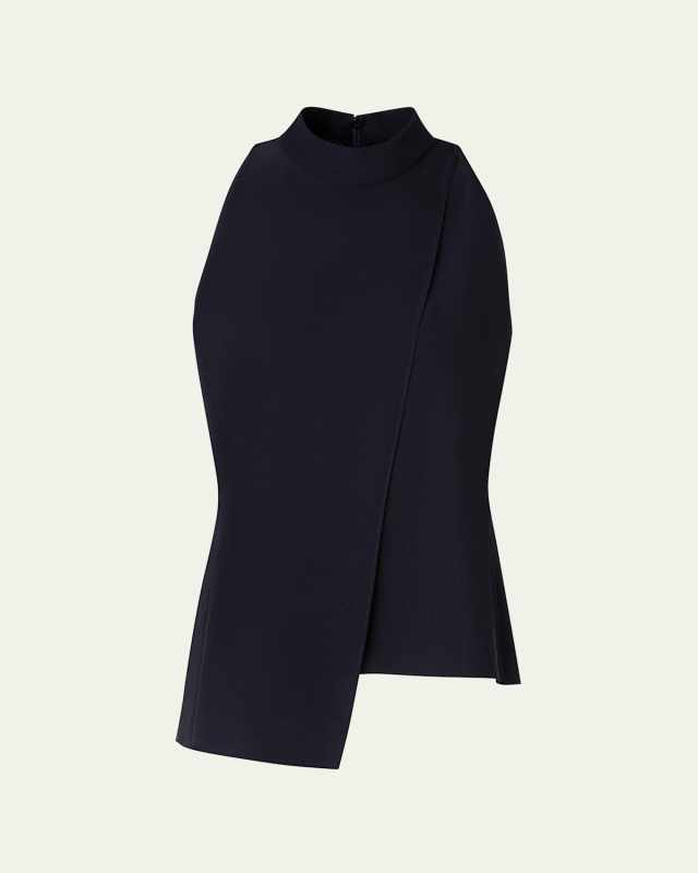 Asymmetric Overlay Silk Blouse