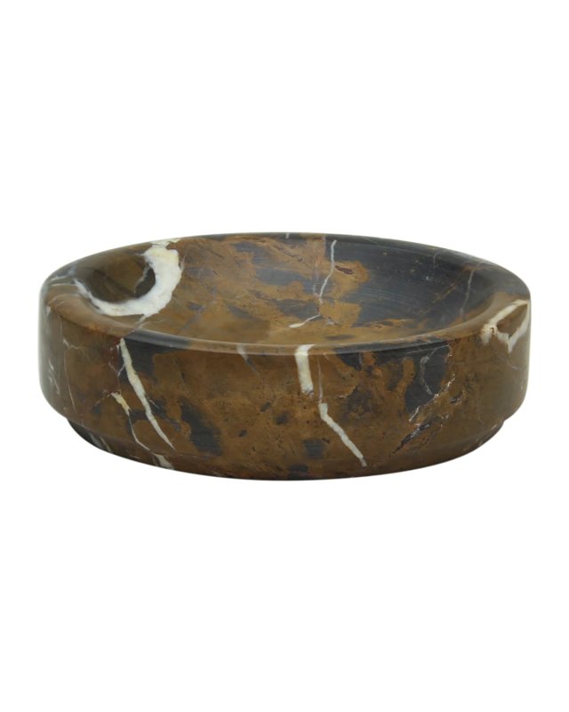Eris Collection Black And Gold Marble Soap Dish