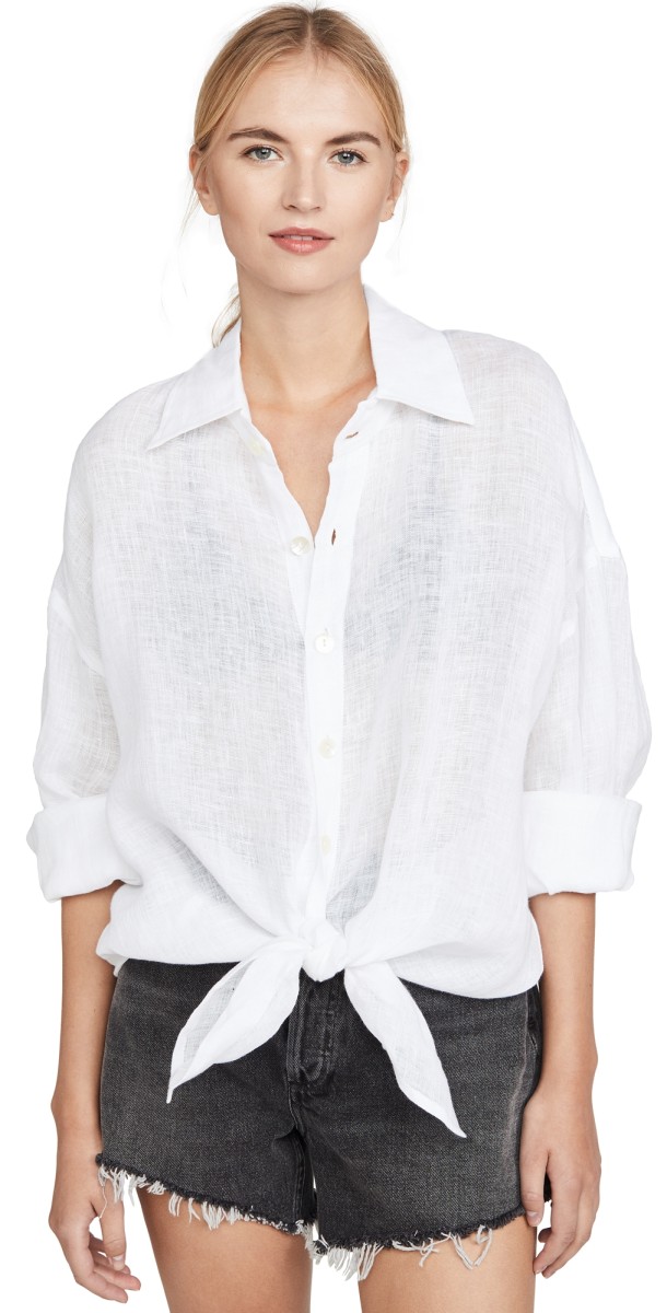 Vitamin A Playa Shirt Dress White