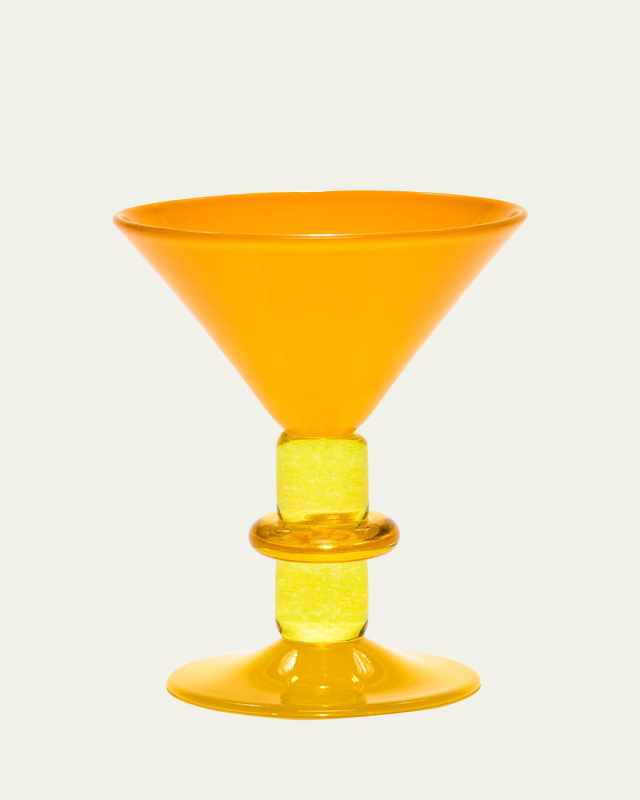 Hand-Blown Miami Martini Glasses