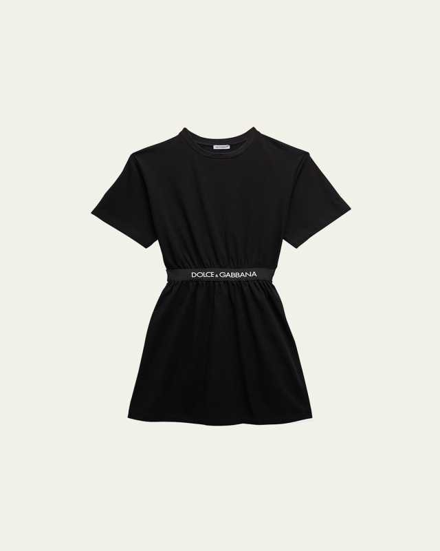 Girl's Logo-Print Waistband T-Shirt Dress, Size 8-14