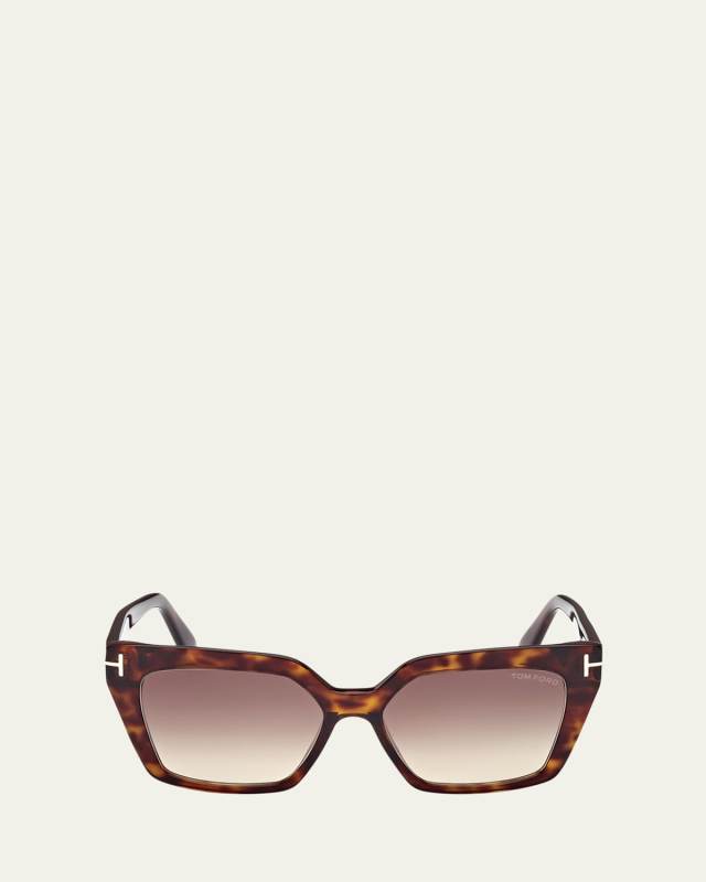 Havana Acetate Cat-Eye Sunglasses
