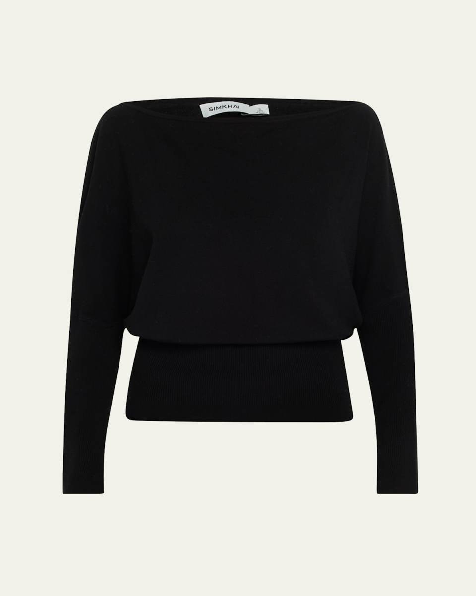 Lavina Draped Off-Shoulder Sweater