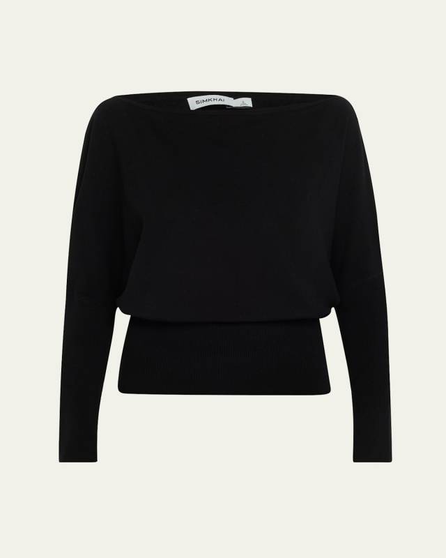 Lavina Draped Off-Shoulder Sweater