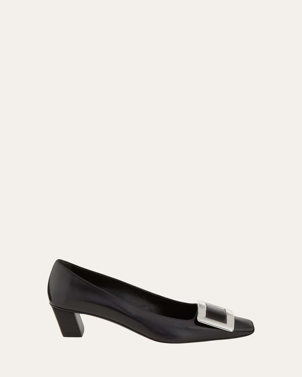 Decollete Belle Vivier Leather Ballerina Pumps