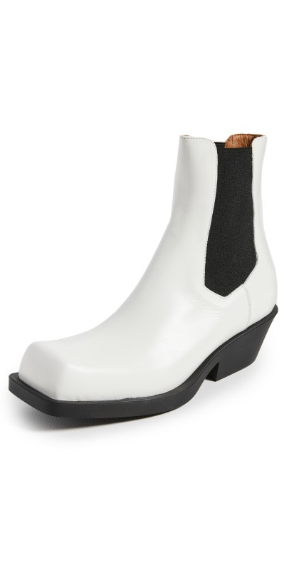 Marni Bootie Square Toe Boots Lily White