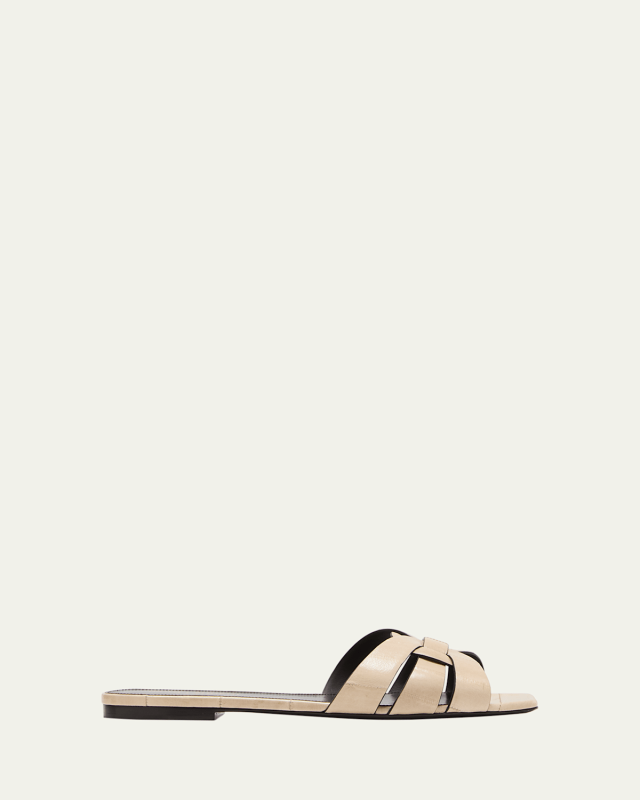 Tribute Woven Flat Slide Sandals