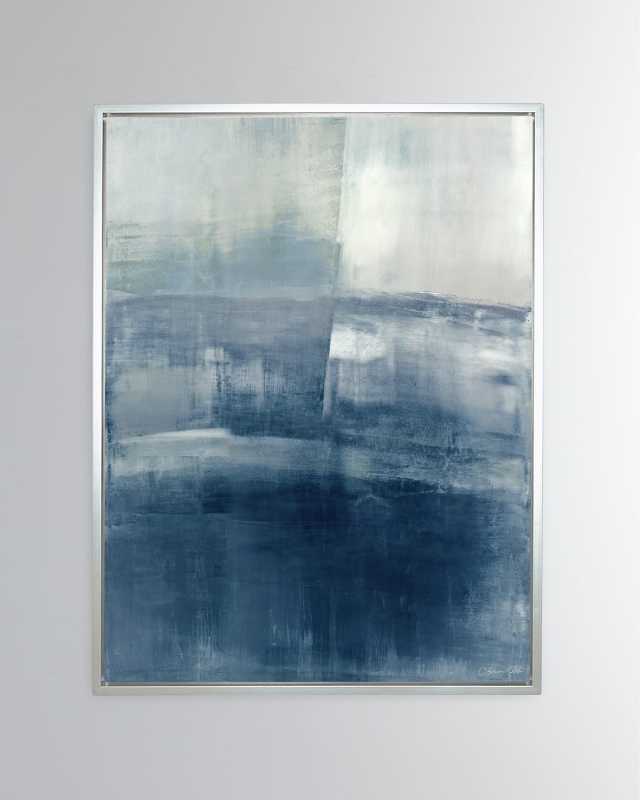 "Surfaces in Blue" Vertical Giclee on Canvas Wall Art, 36" x 48"