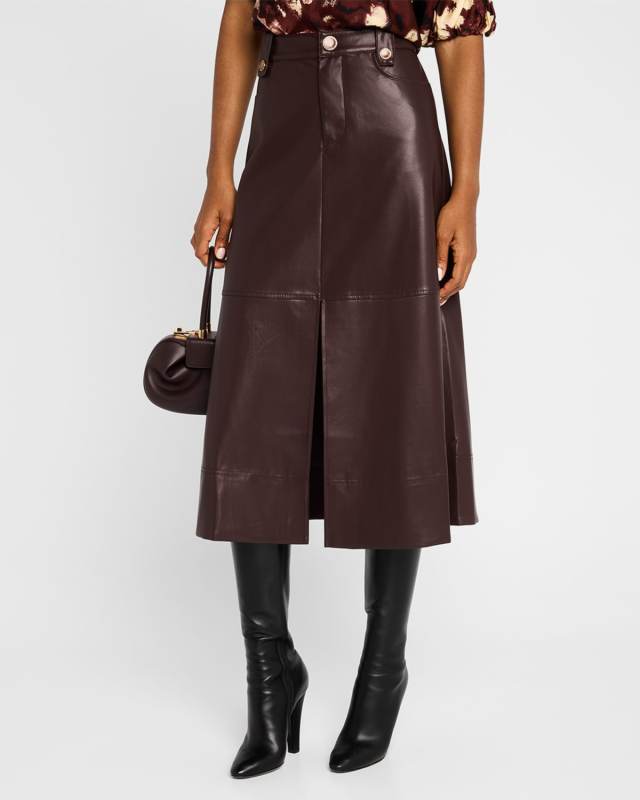 Hudie Vegan Leather Skirt