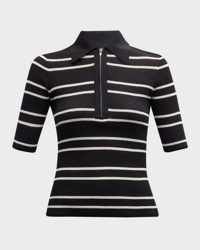 Cooper Stripe Fine Ribbed Top