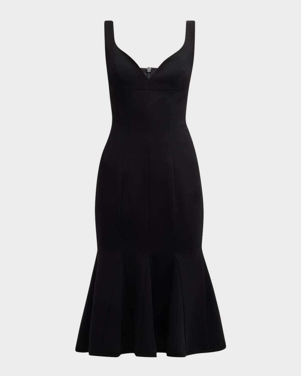 Ashlyn Sweetheart Godet Midi Dress