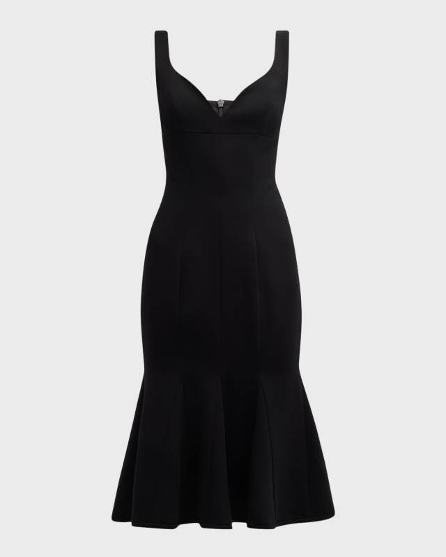 Ashlyn Sweetheart Godet Midi Dress