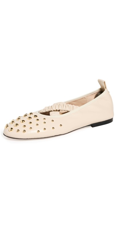 Wandler June Ballerina Flats Cabbage/Studs