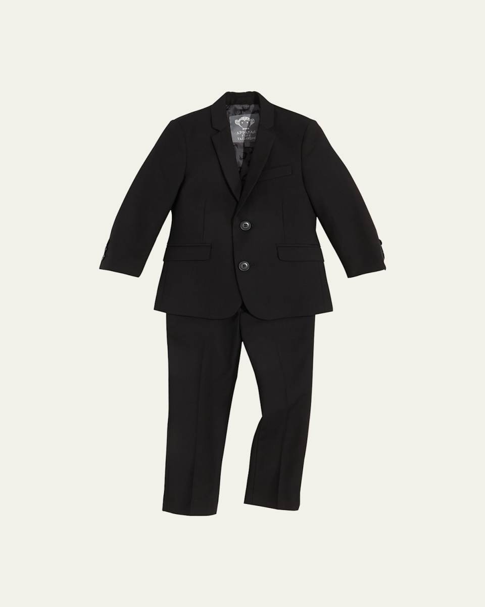Boys' Two-Piece Mod Suit, Black, 2T-14