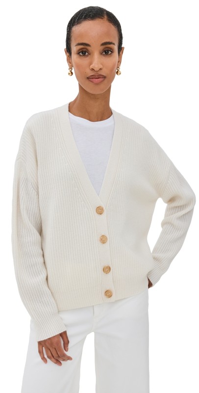 Jenni Kayne Cropped Cashmere Cocoon Cardigan Ivory