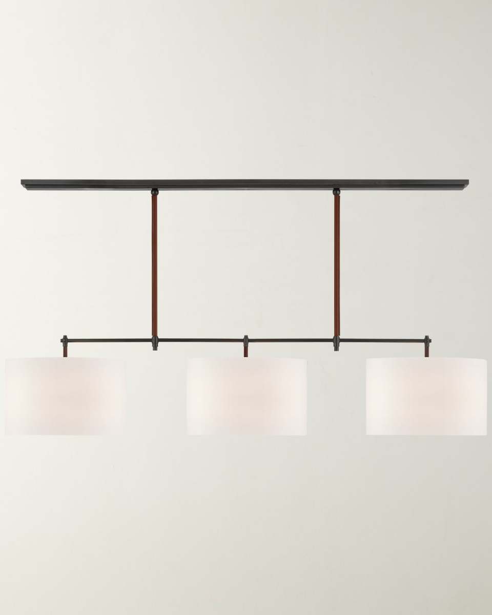 Bryant 64" 3-Light Wrapped Billiard Light by Thomas O'Brien