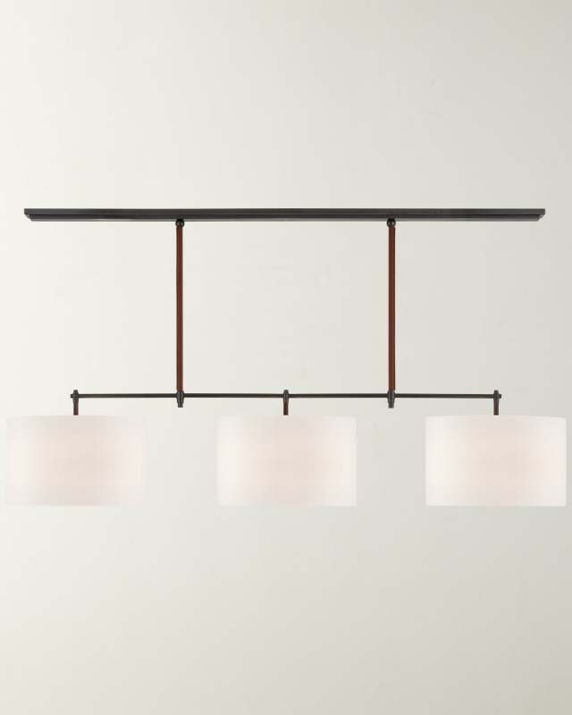 Bryant 64" 3-Light Wrapped Billiard Light by Thomas O'Brien