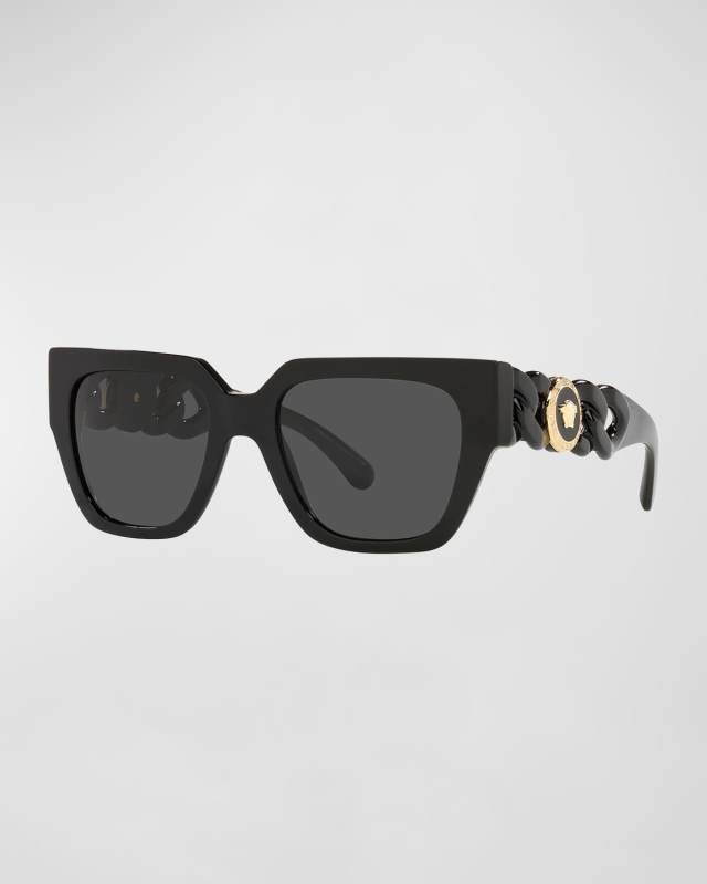 Medusa Coin Square Acetate Sunglasses