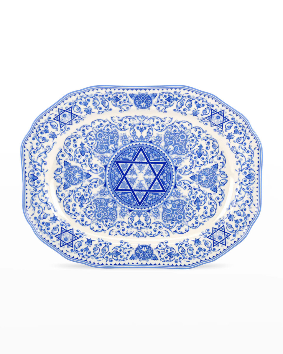 Judaica Oval Platter
