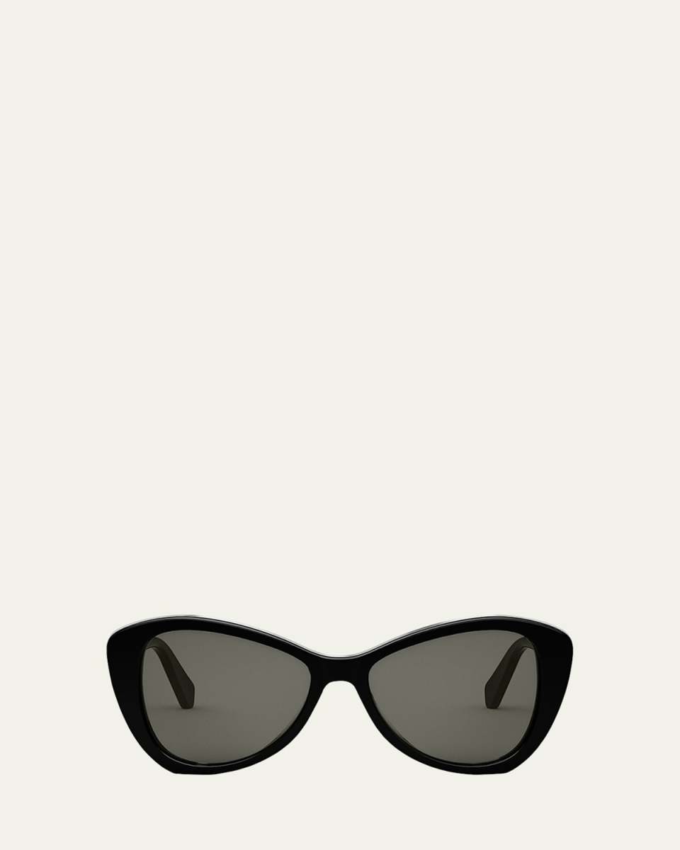 Thin Logo Acetate Butterfly Sunglasses