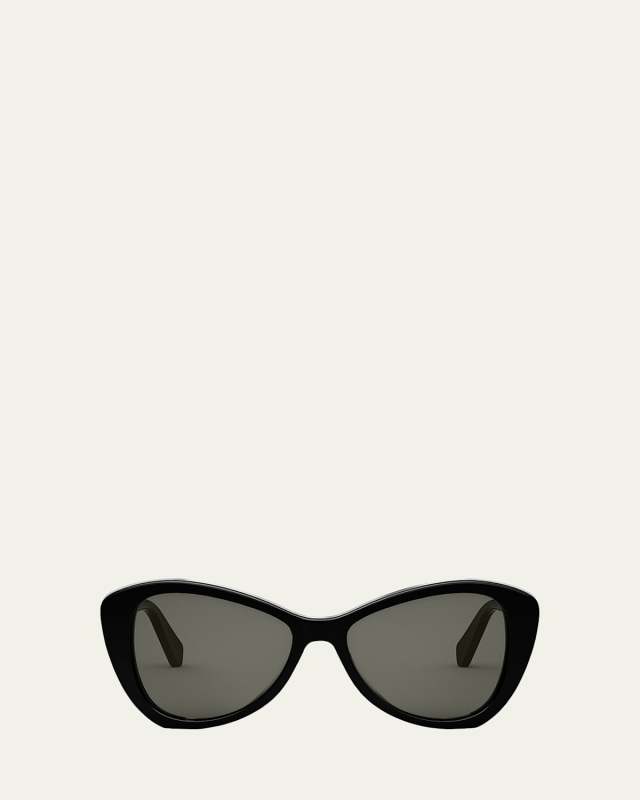 Thin Logo Acetate Butterfly Sunglasses
