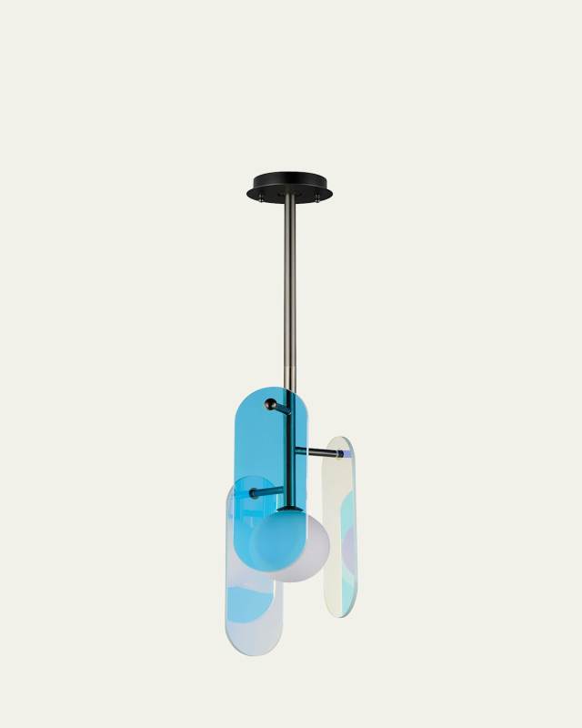 Nina Magon Design from Studio M Megalith Stem Hung Pendant Dichroic Glass