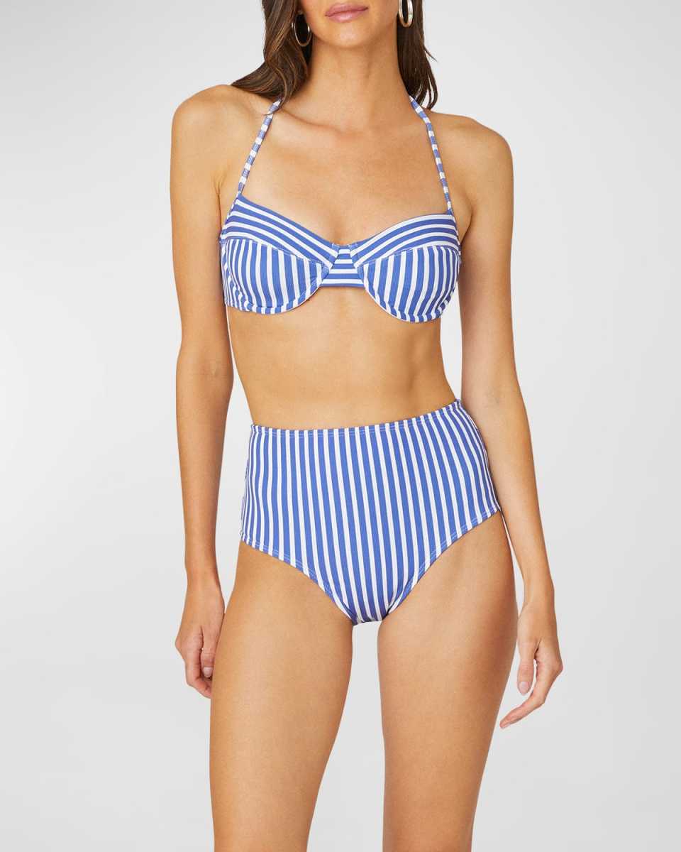 Striped Halter Bikini To