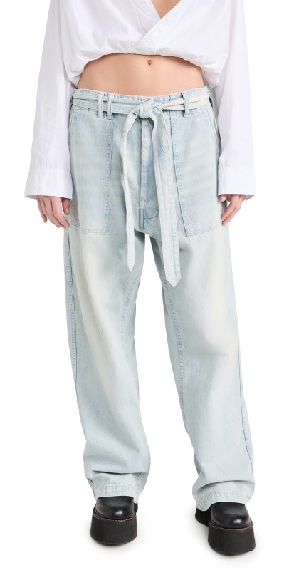 R13 Belted Venti Utility Pants Lennon Blue