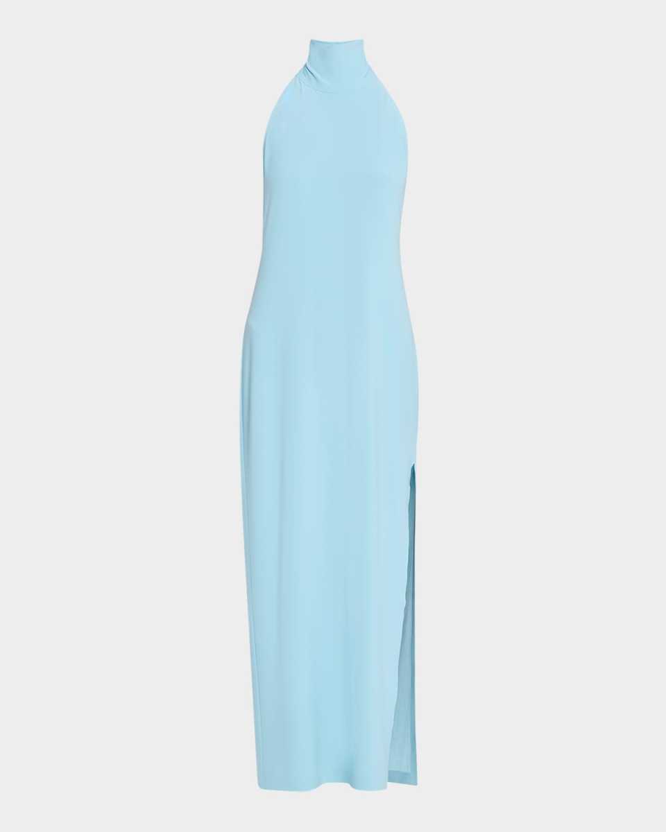 Halter Turtle Side Slit Gown