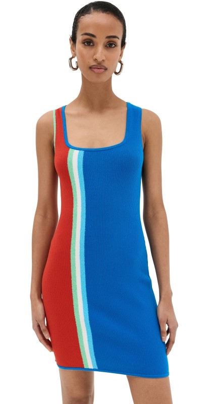 JoosTricot Mini Tank Dress Pomodori/Bayou Blue